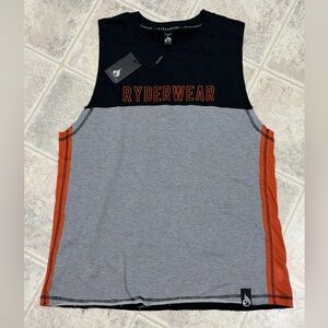 Ryderwear Black and Gray Tank with Orange Highlights
